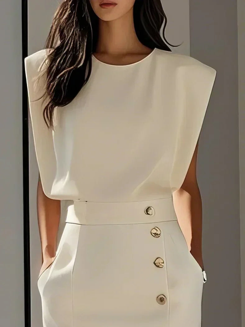 Women's Midi Dress with Relaxed Fit and Versatile Style