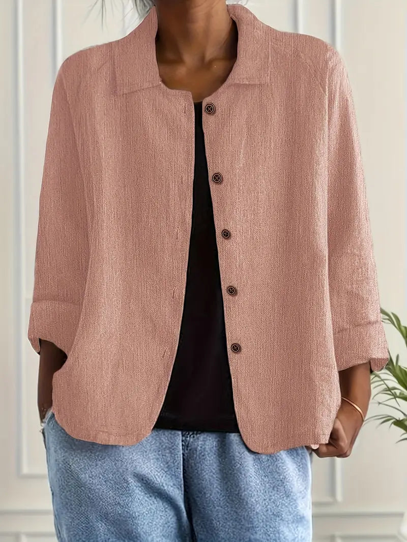 Women's Classic Top with Lightweight Fabric and Versatile Design