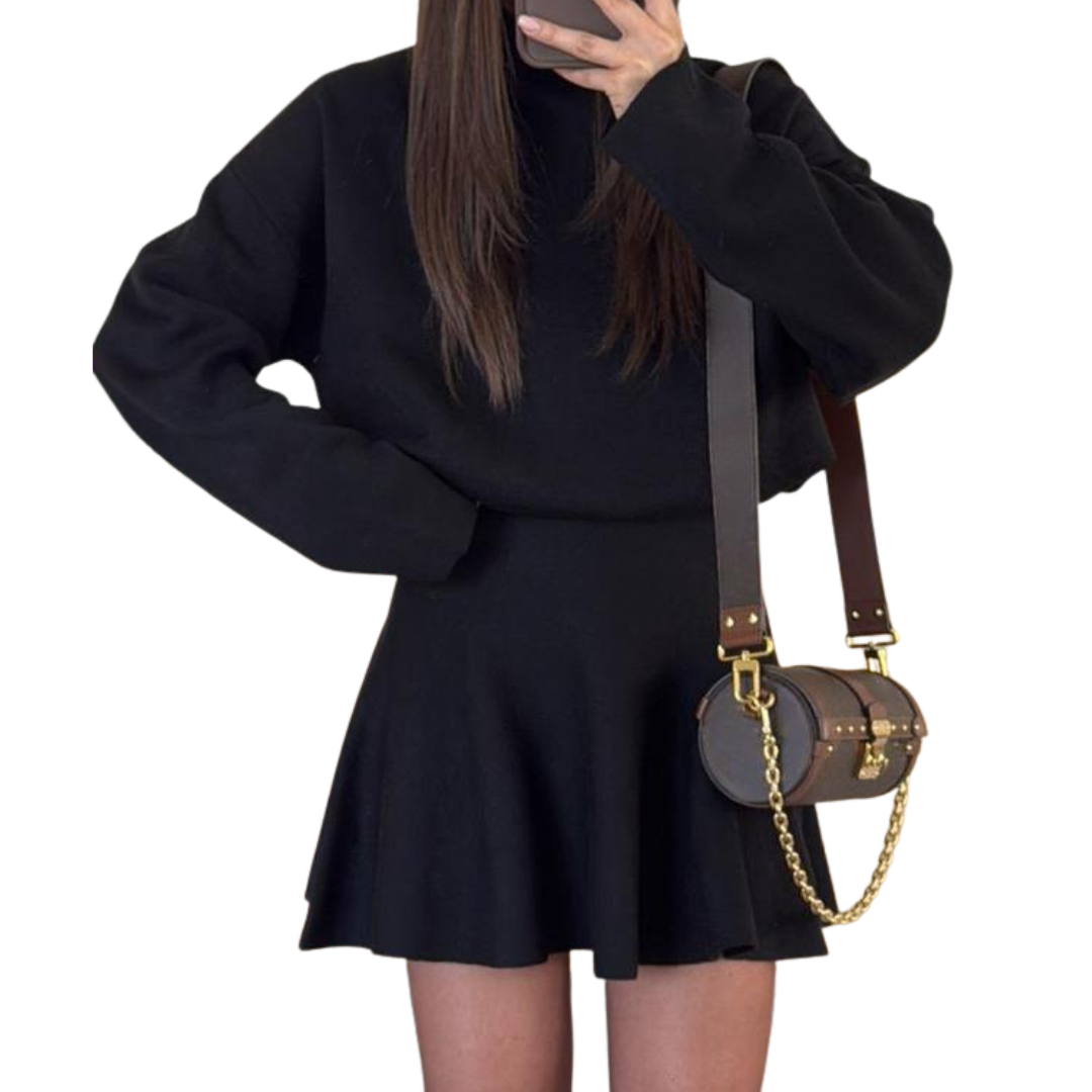 Women’s Half-High Neck Dress | Midi
