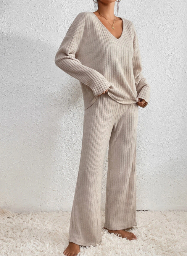 Women's Knitted Two-Piece Set with Soft Fabric and Relaxed Fit