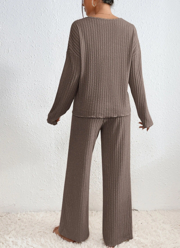Women's Knitted Two-Piece Set with Soft Fabric and Relaxed Fit