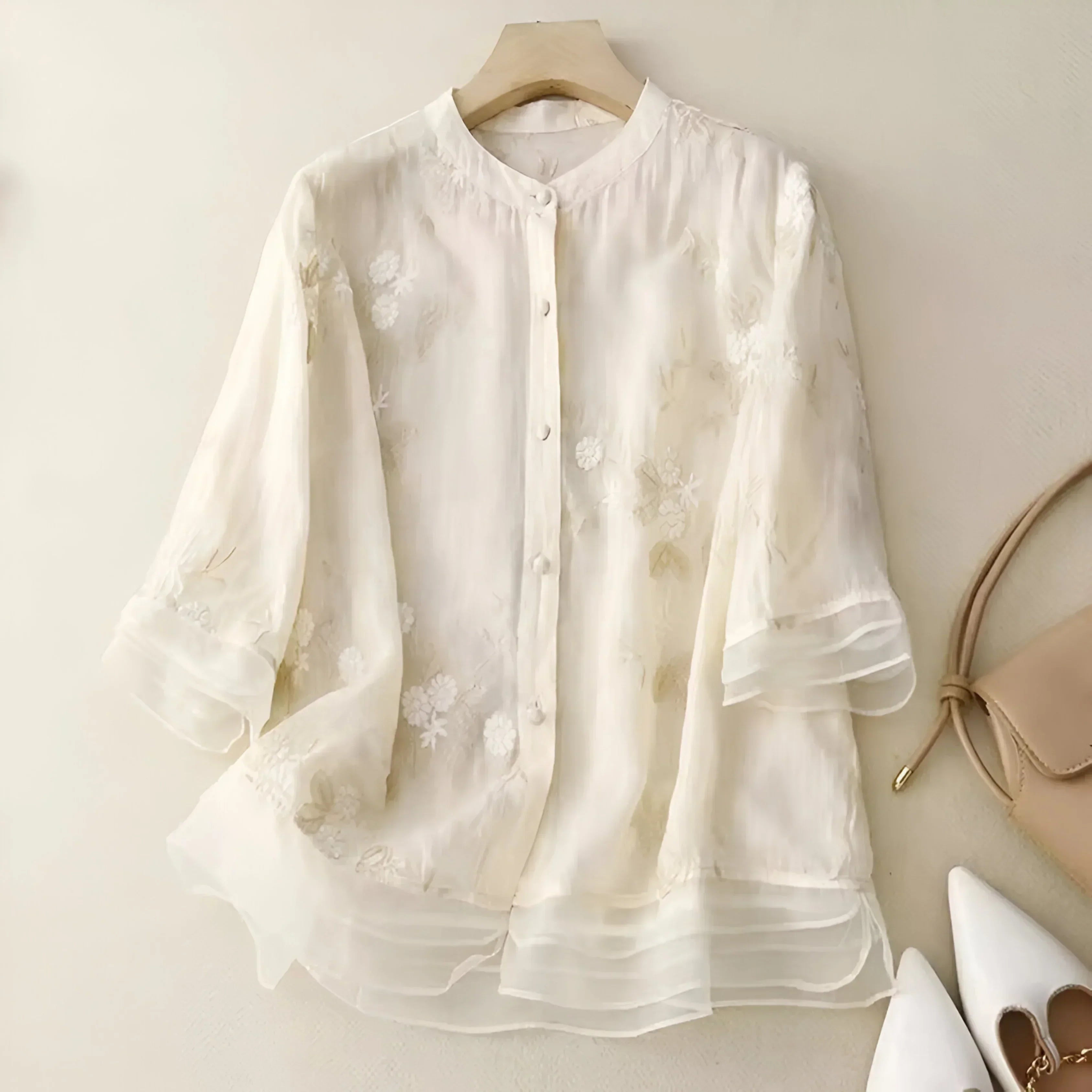 Women’s Embroidered Floral Top | Casual Style