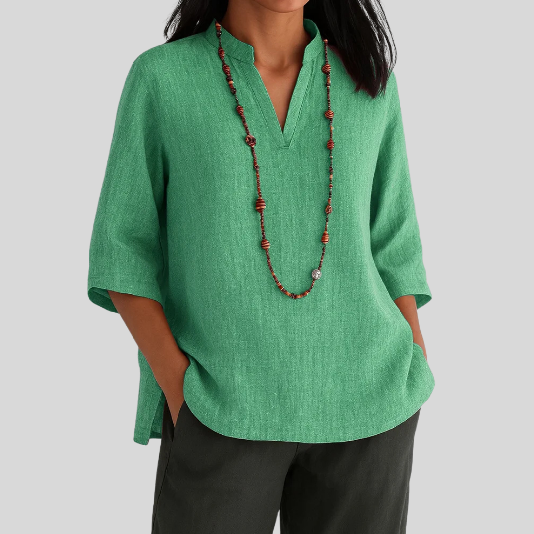Women's Blouse with Relaxed Fit and Lightweight Fabric