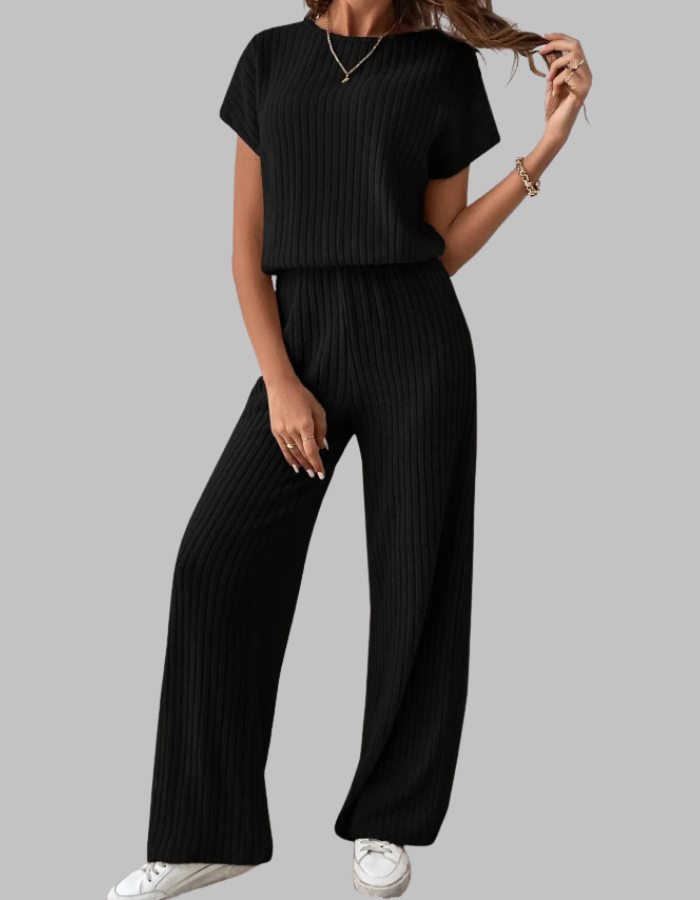 MAGGIE™ - Casual Short Sleeve Top and Pants Set