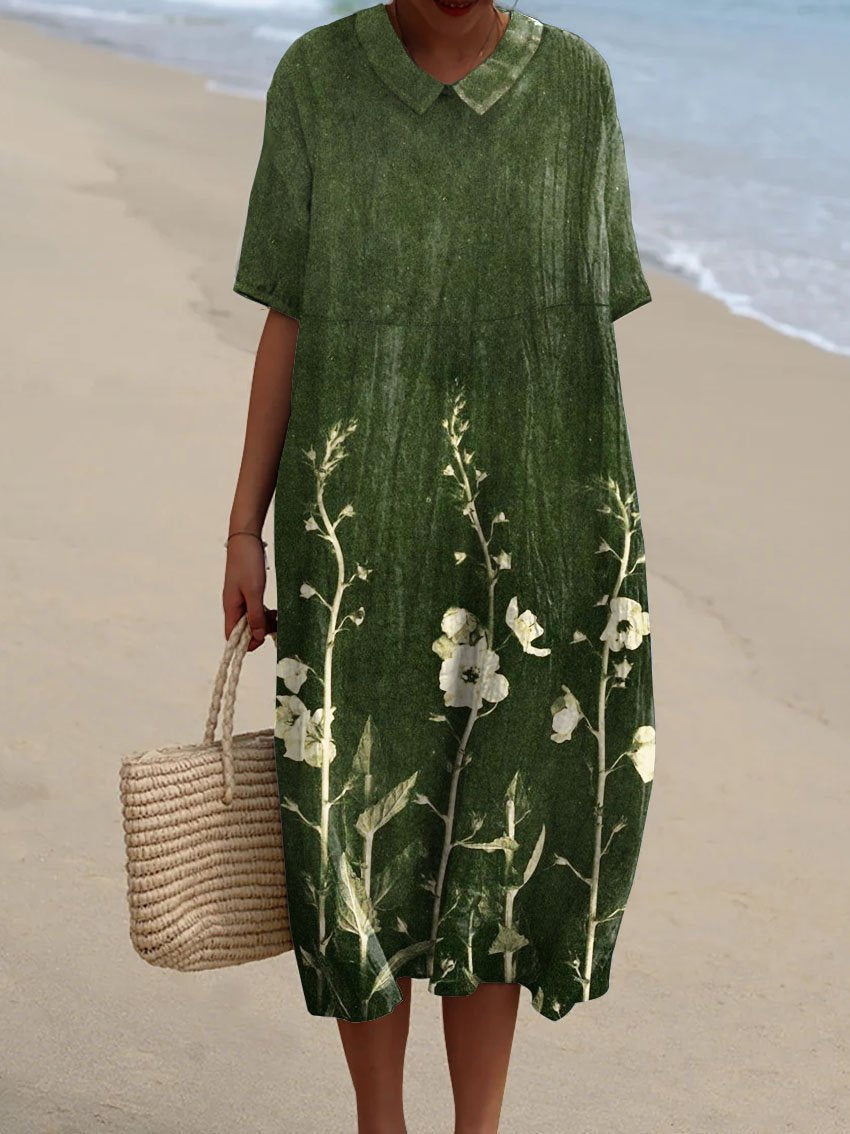 Women’s Colorful Floral Dress | Midi