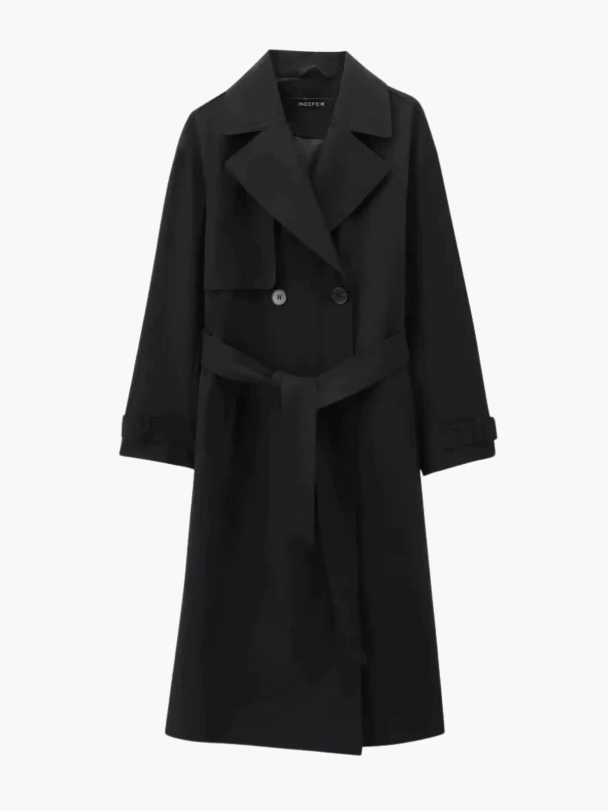Classic Black Trench Coat - Timeless and Versatile