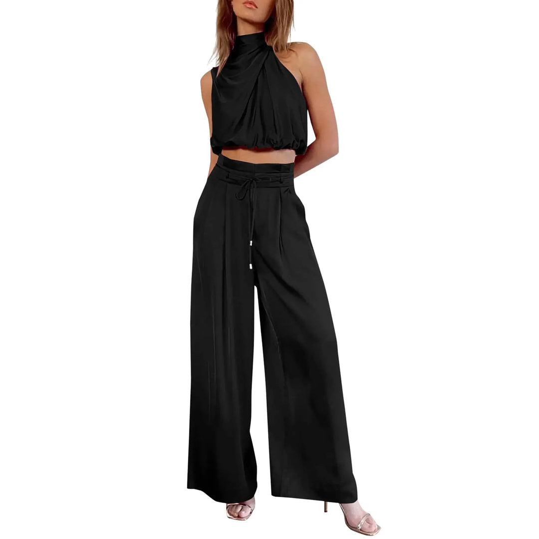 Women’s 2-Piece Set | Crop Top and Wide-Leg Pants
