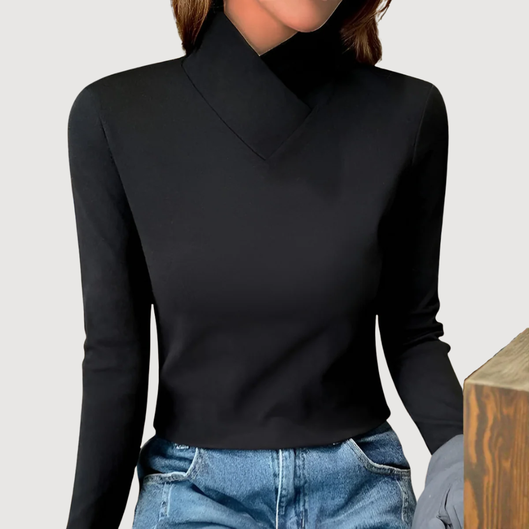 MIRAH – ELEGANT COLLAR TOP