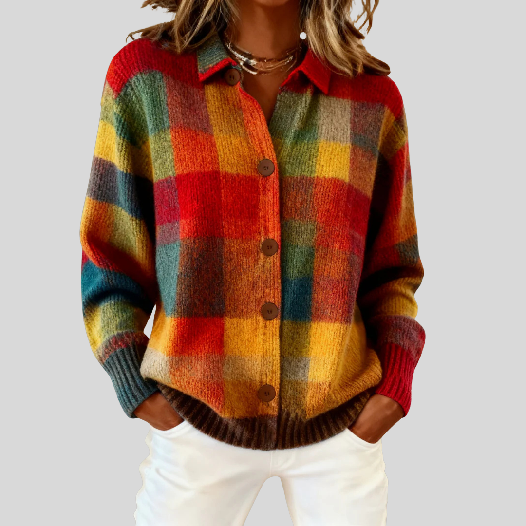 Esther™ | Retro Plaid Cardigan