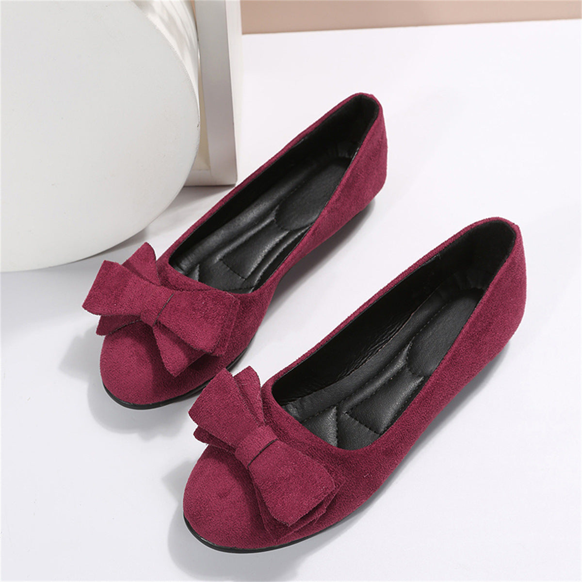 Women’s Flat Shoes | Bow Design Green