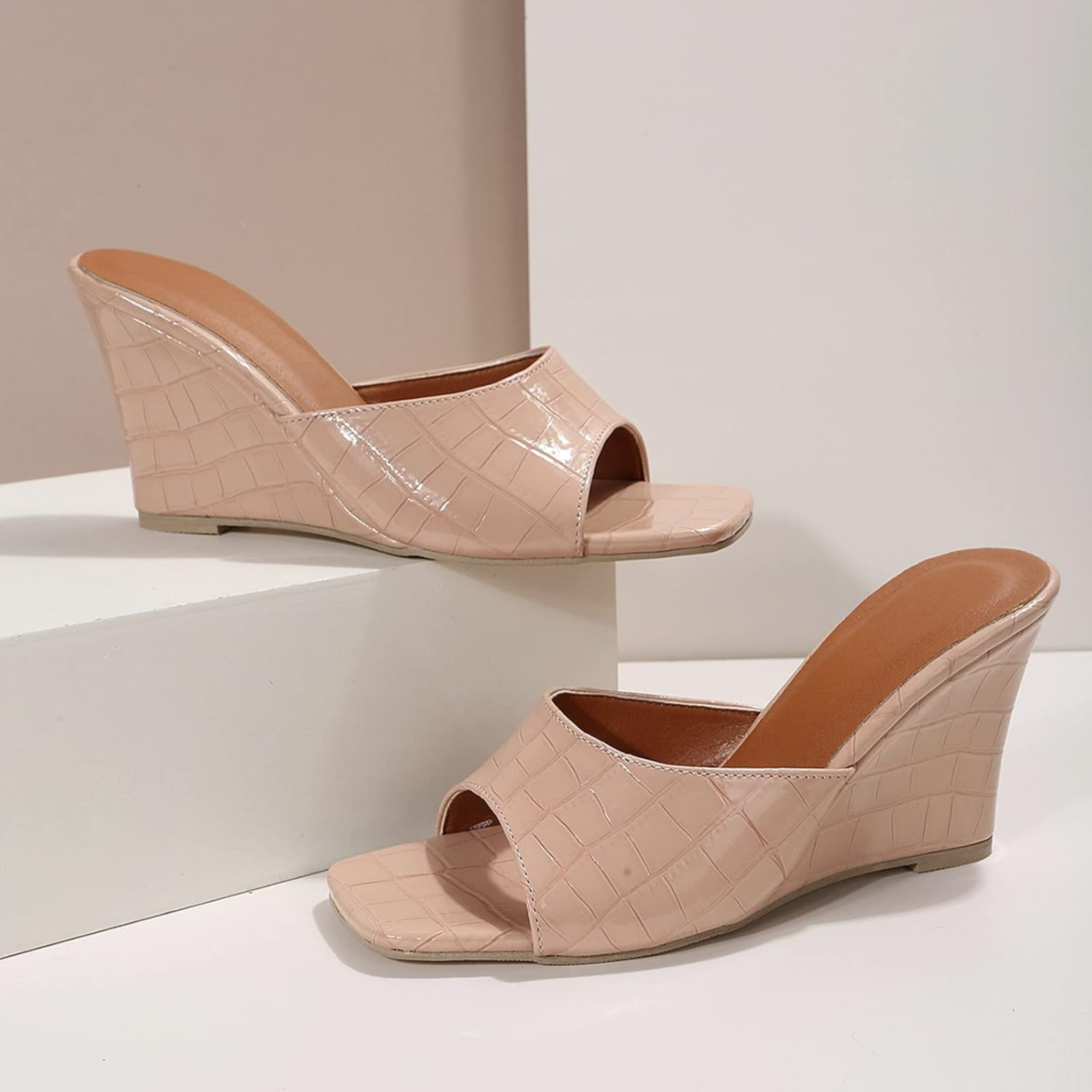 Eden | Women's Leather Wedge Cushioned Shoes