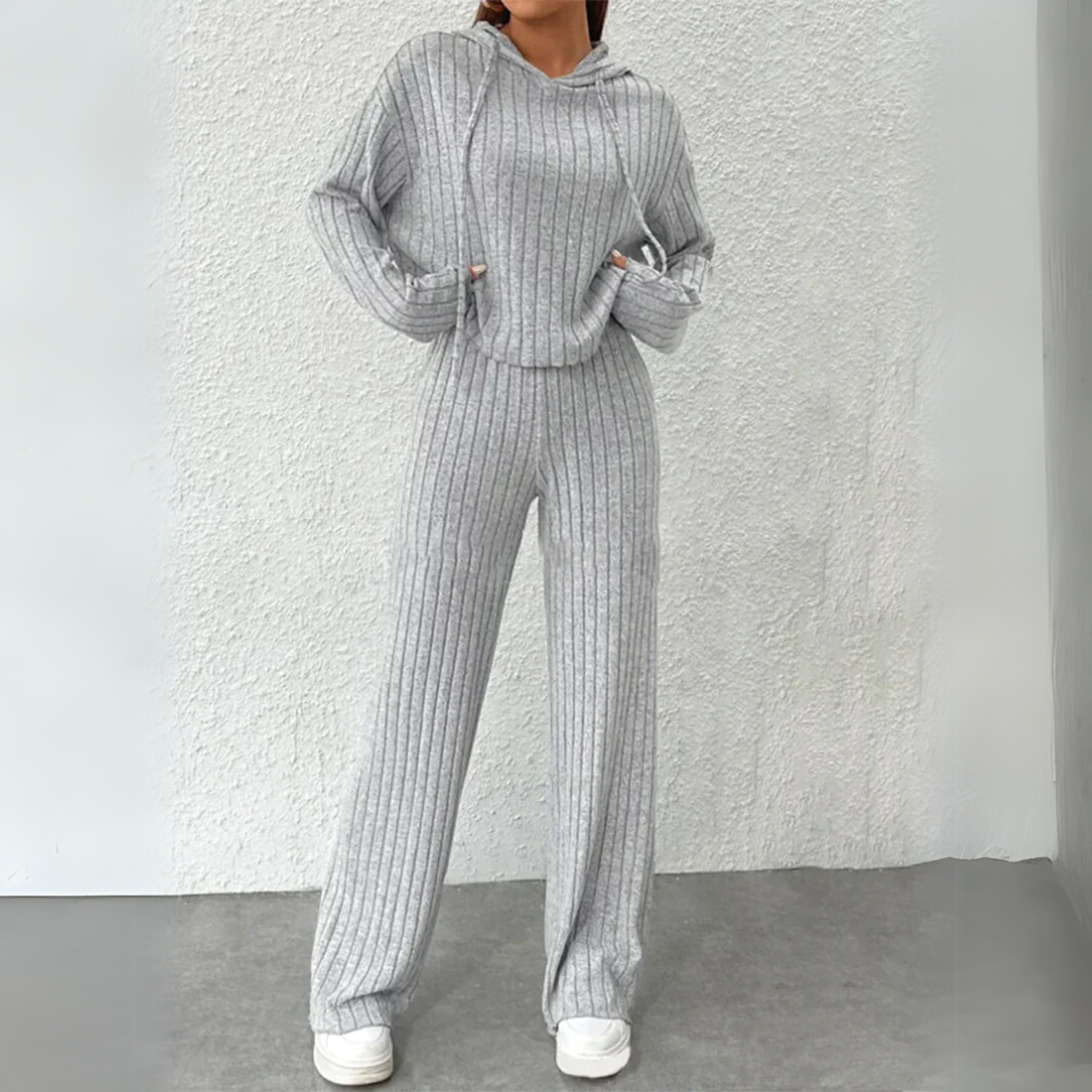 Women's Hooded Sweat Set with Soft Fabric and Relaxed Fit