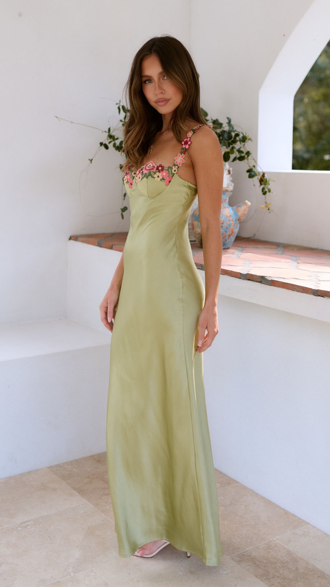 Women’s Floral Embroidered Dress | Maxi