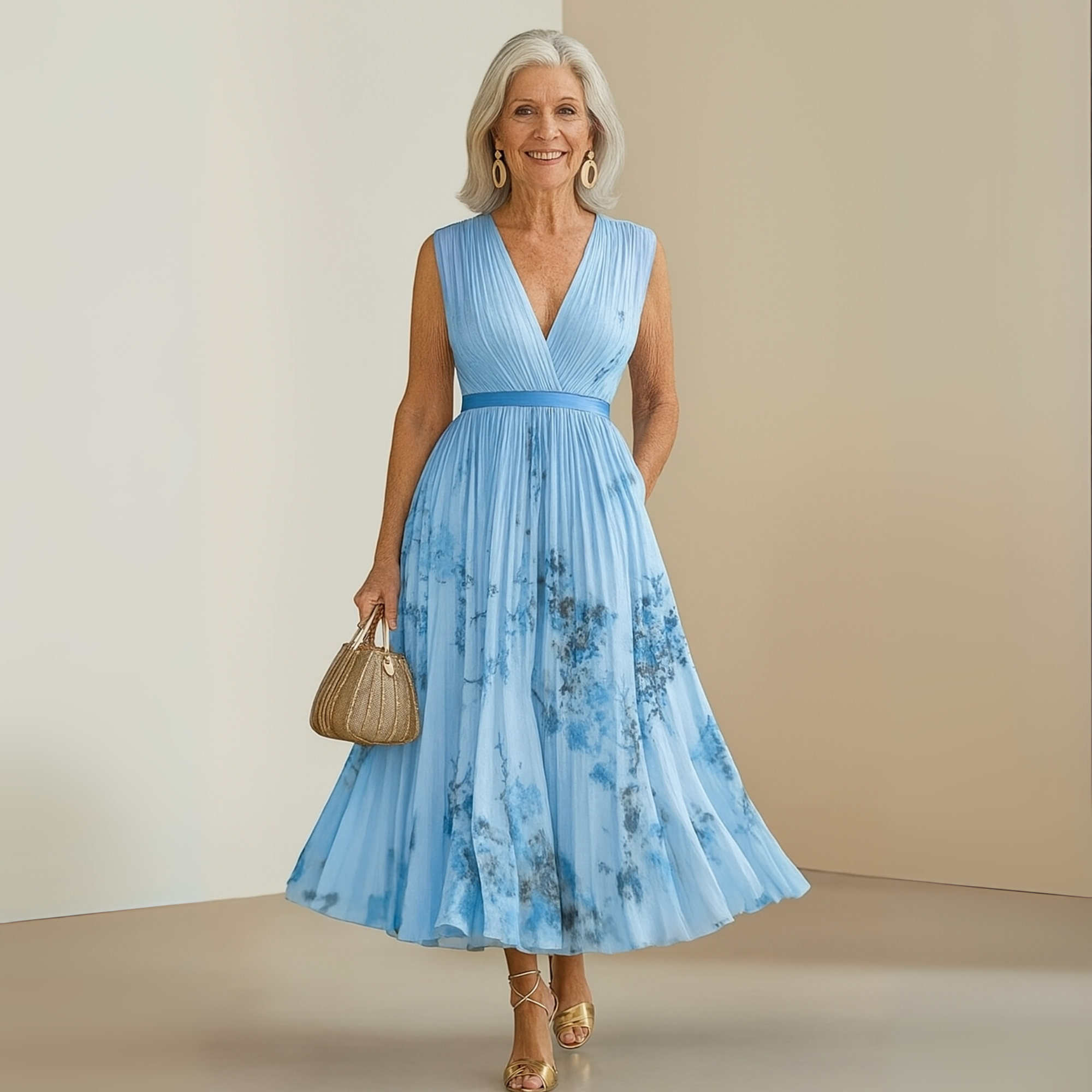 Women's Flowing Sleeveless Maxi Dress with Lightweight Fabric and Versatile Style