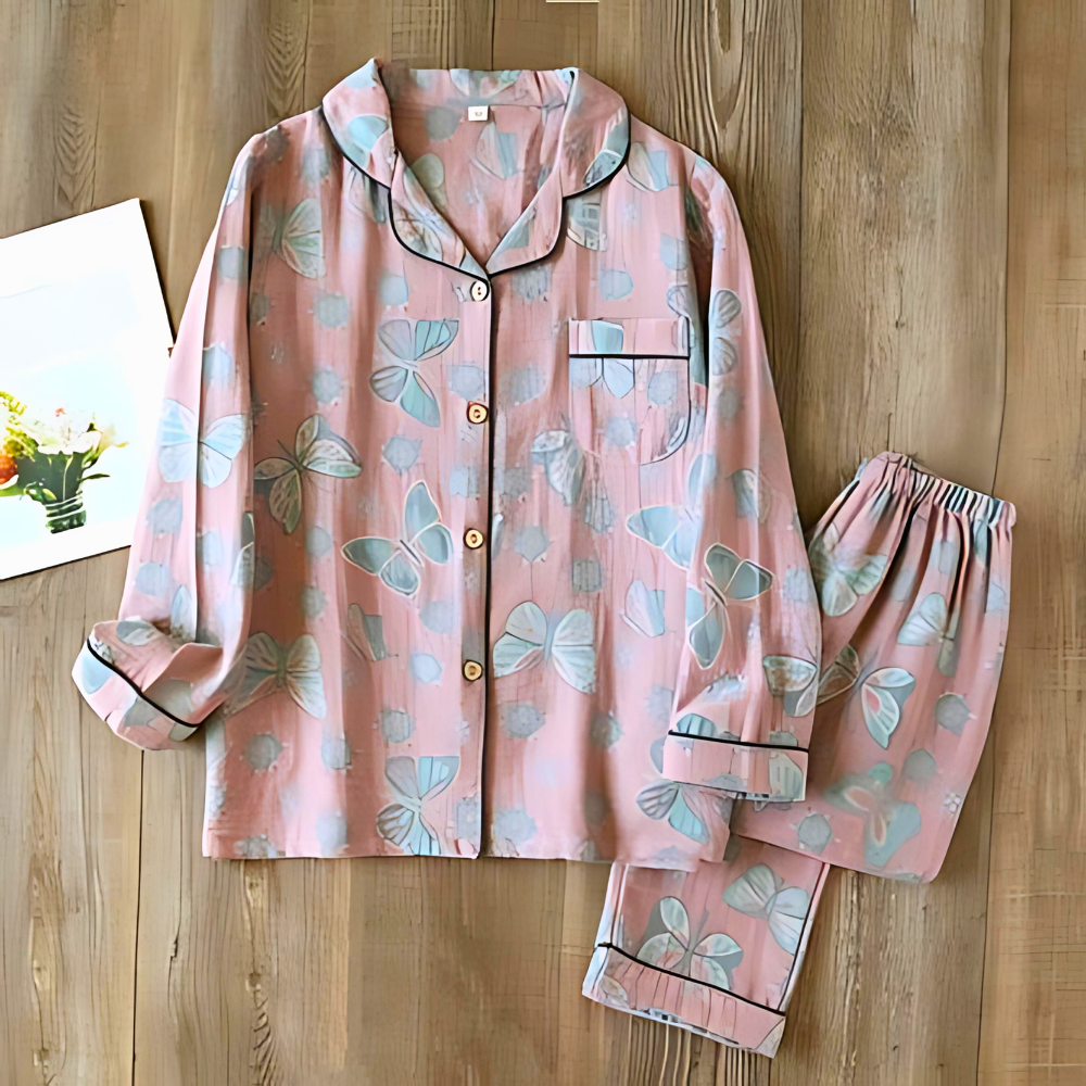 Women’s 2-Piece Loungewear Set | Butterfly Print