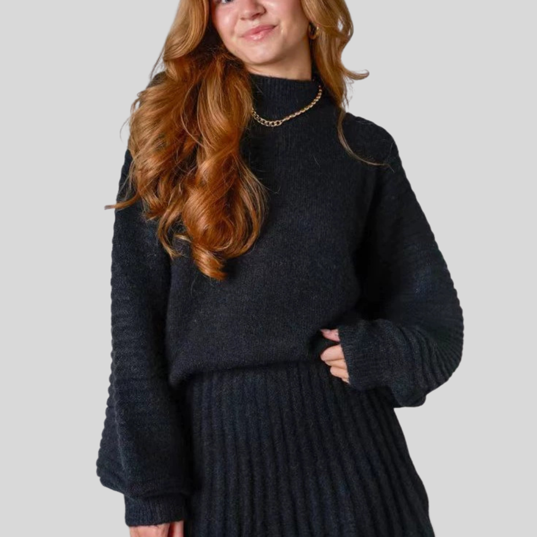 LOUISA™ - Elegant Ribbed Knit Two-Piece Fall Outfit