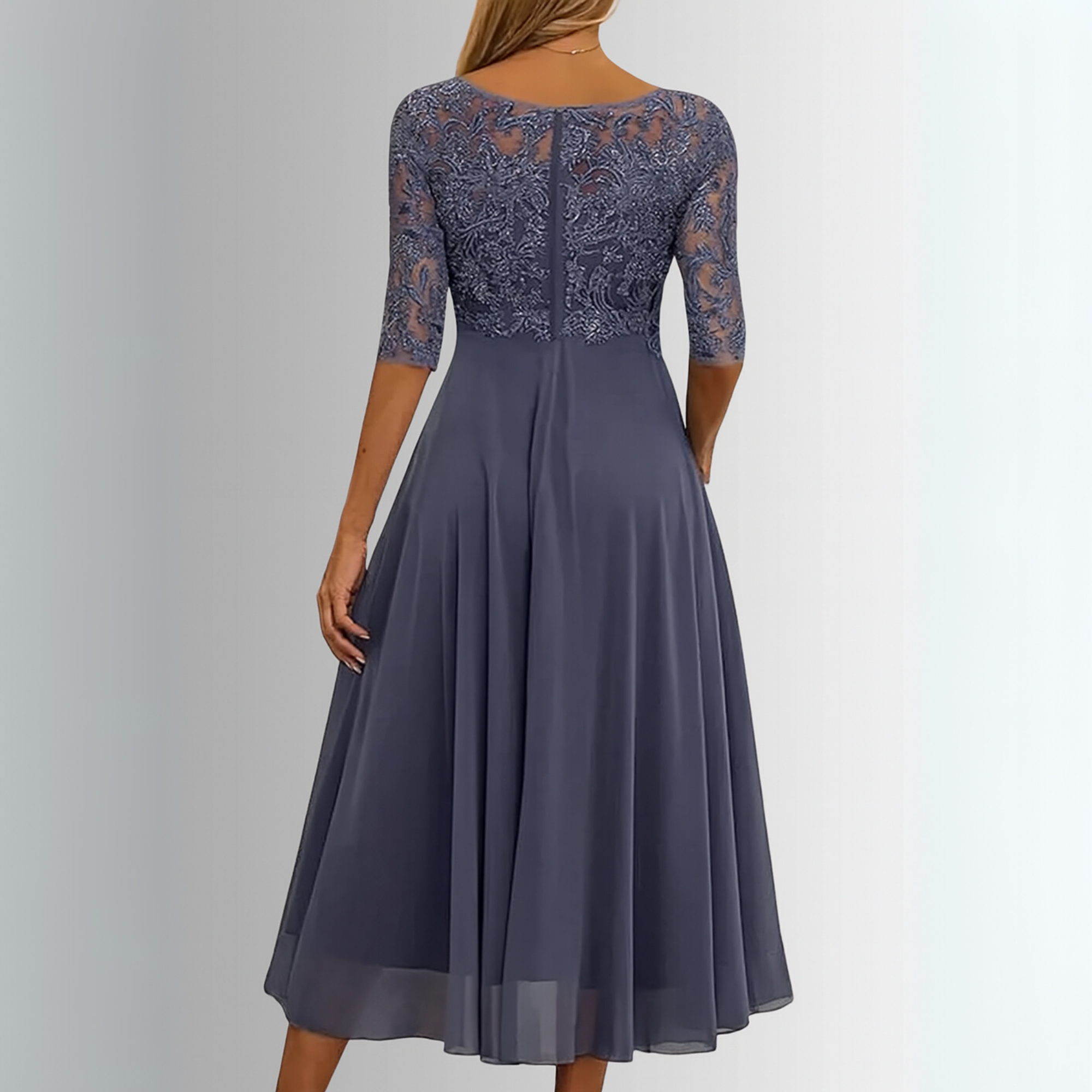 Women's Lace Dress with Intricate Detailing and Classic Design