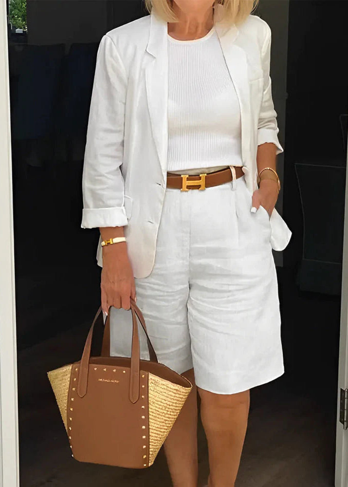 Women's Two-Piece Suit Set with Tailored Fit and Versatile Design