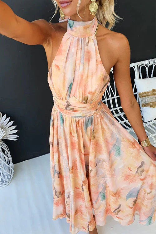 Women’s Watercolour Print Dress | Maxi