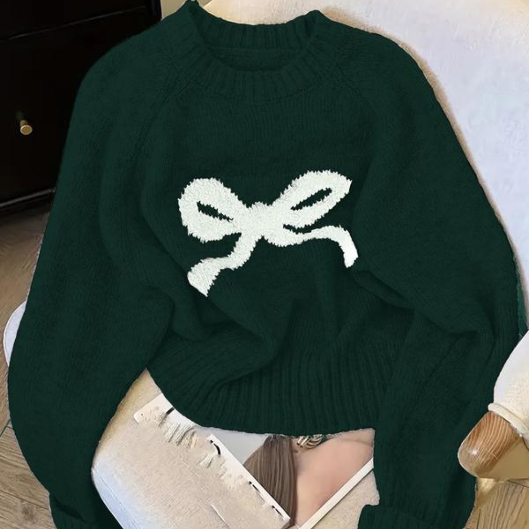 GRACIE™ - Elegant Bow Knit Sweater for Fall & Winter Fashion