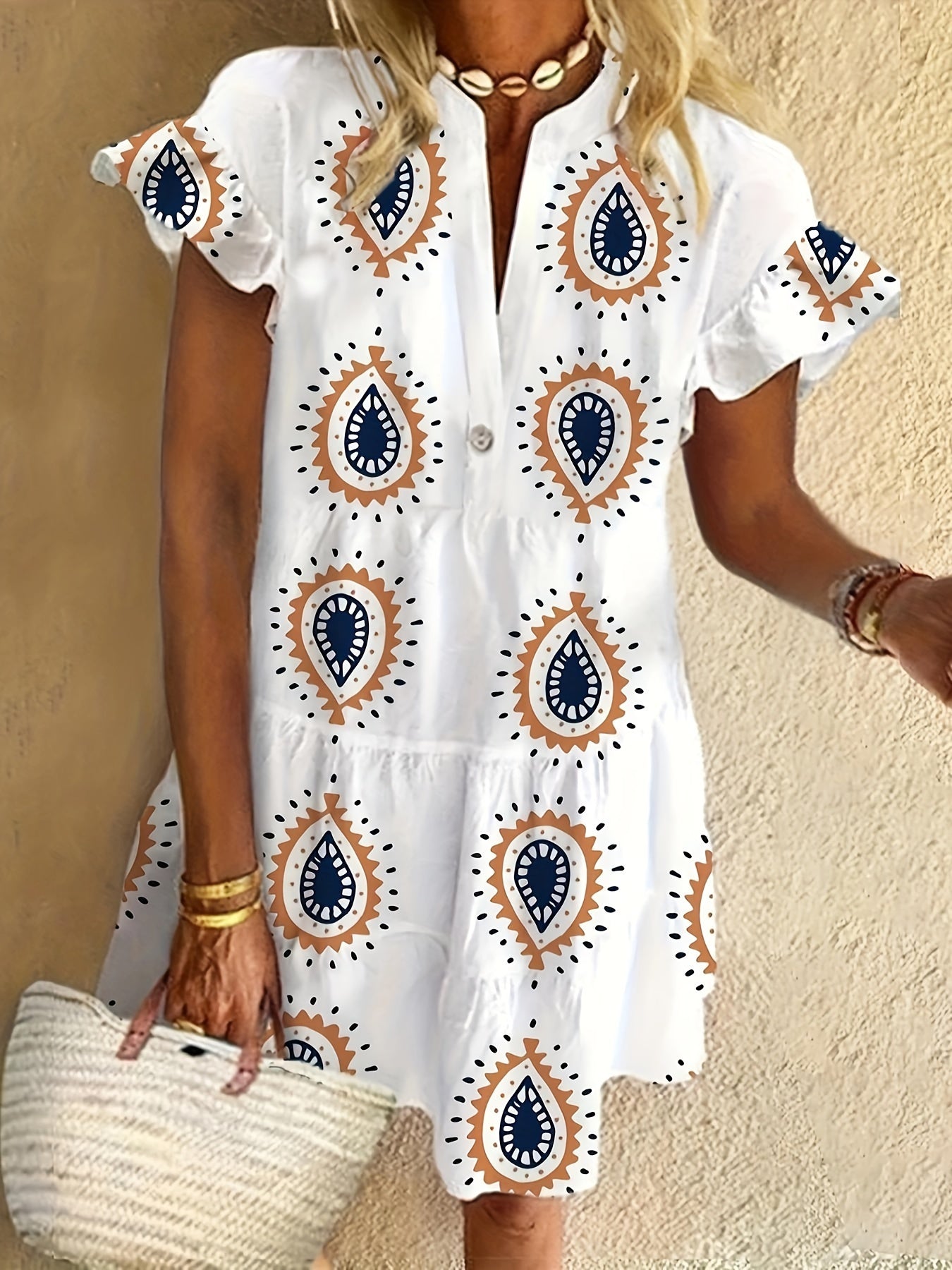Women's Midi Dress with Flowing Draped Design and Versatile Style
