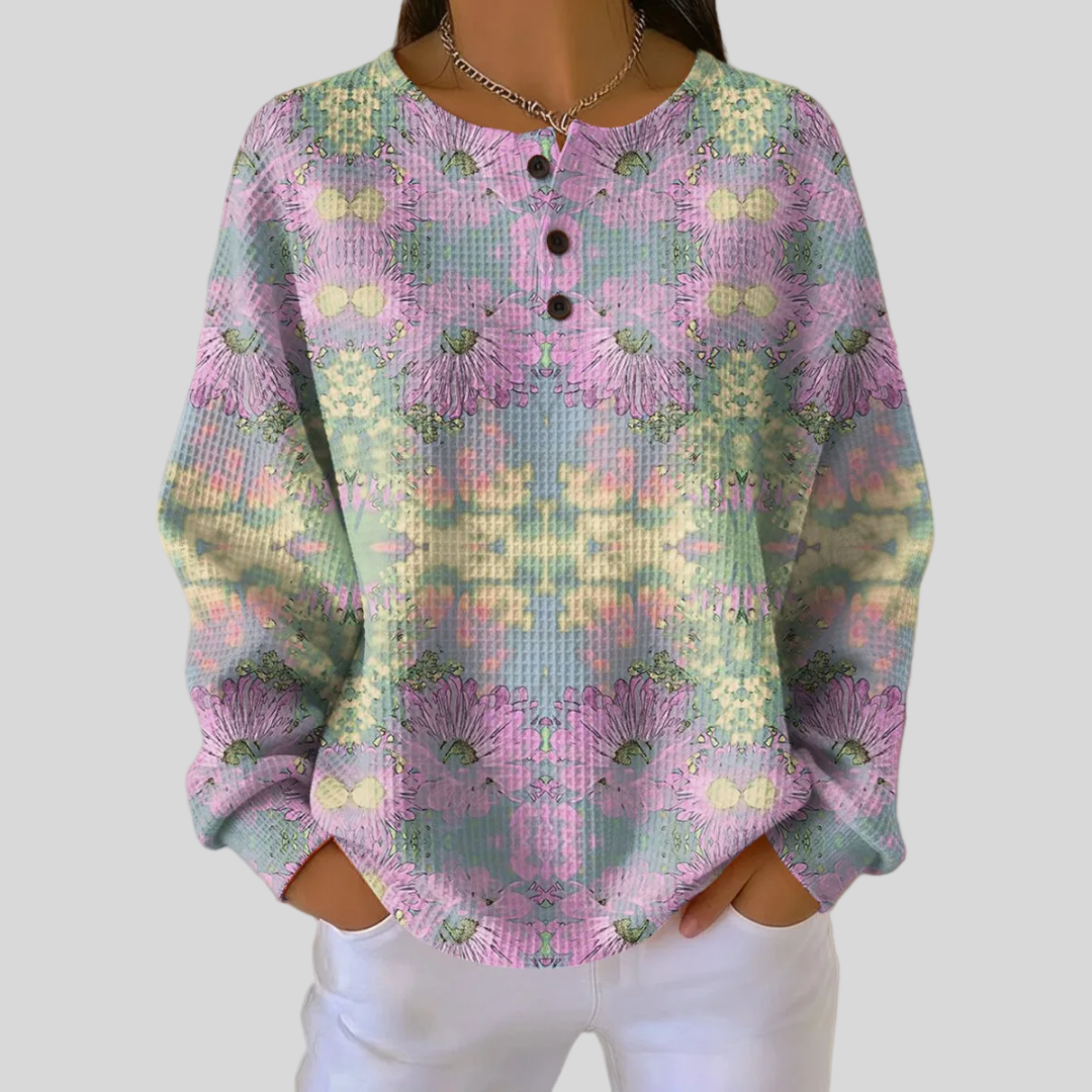 Alma | Sweater with Ethnic Floral Pattern