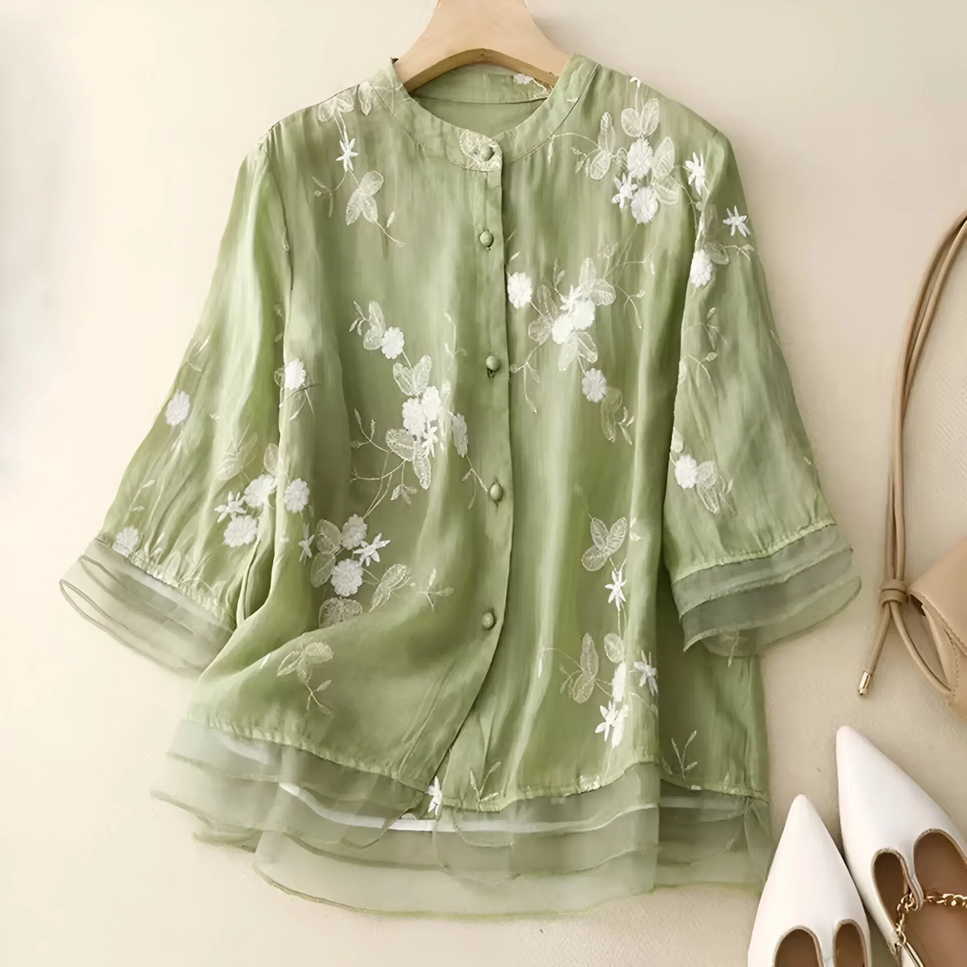 Women’s Embroidered Floral Top | Casual Style