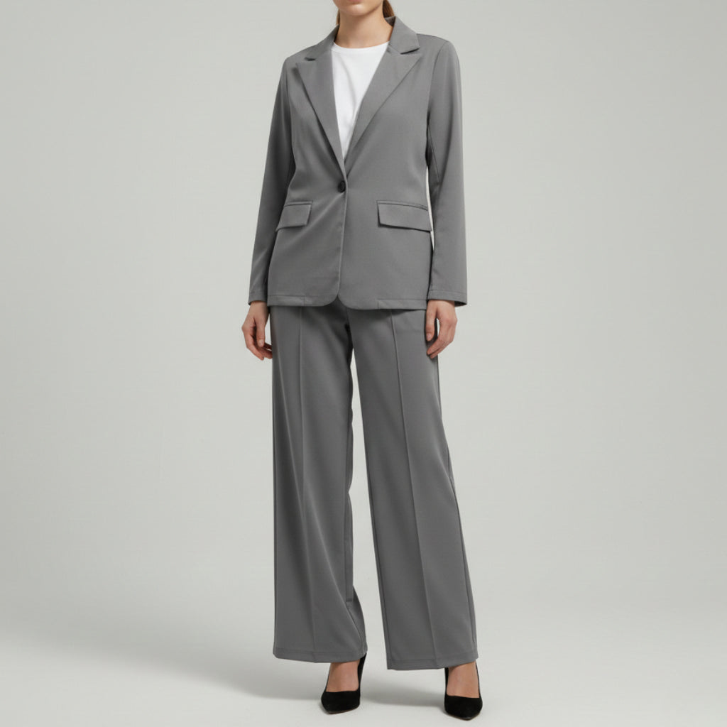 Women’s Suit Set | Blazer and Wide-Leg Trousers