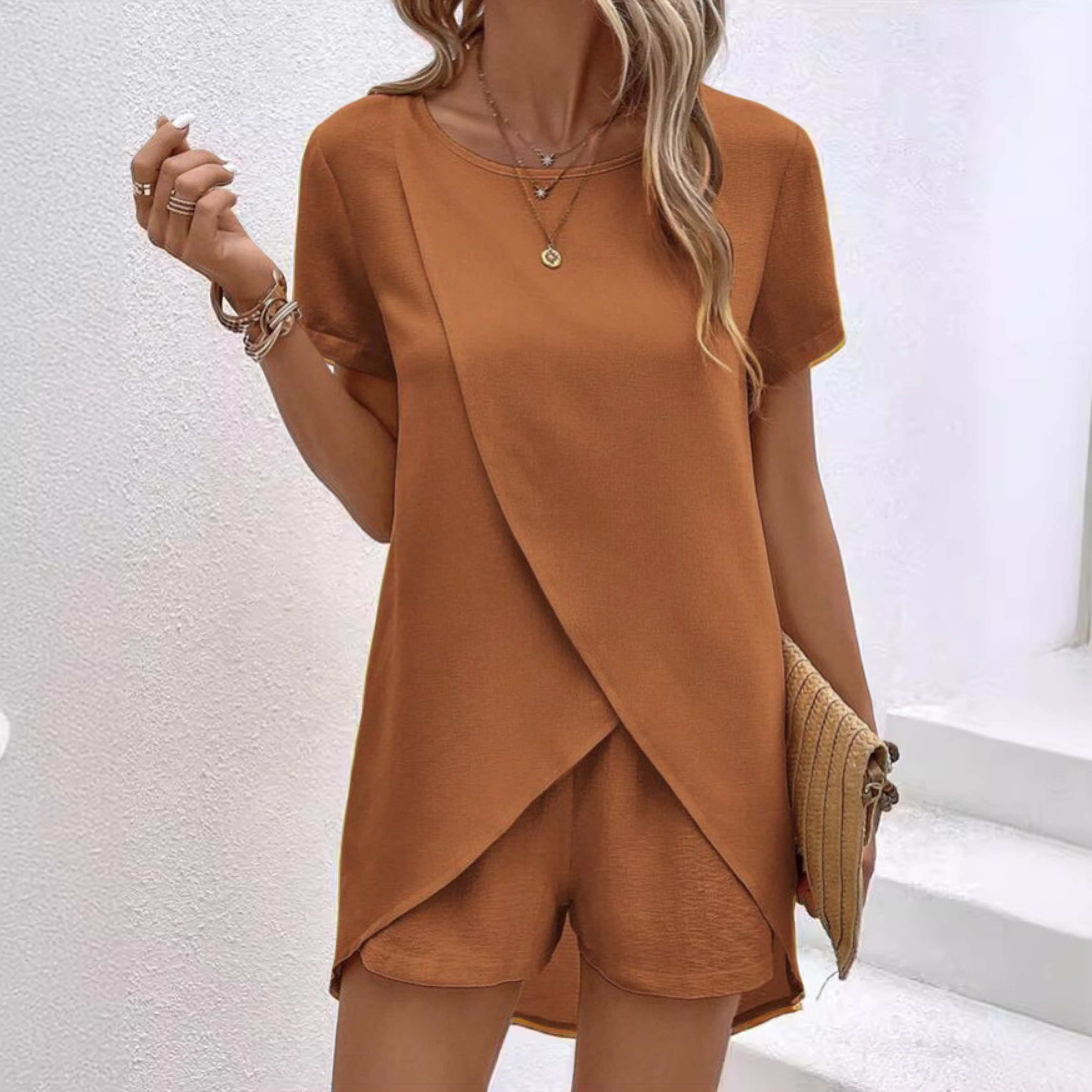 Women's Summer Co-ord Lounge Set with Lightweight Fabric and Relaxed Fit