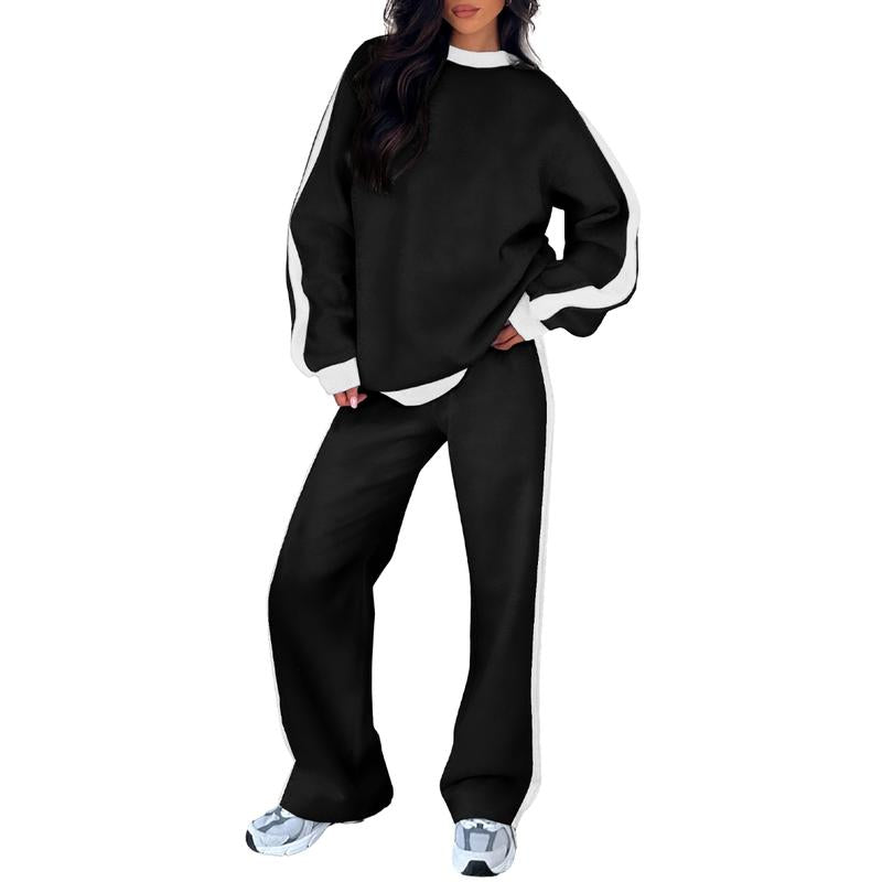 Women's Sweatshirt Set with Relaxed Fit and Soft Fabric