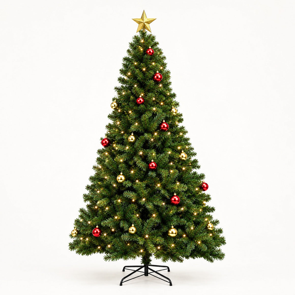 6ft Pre-Lit Christmas Tree with Ornaments – image 1