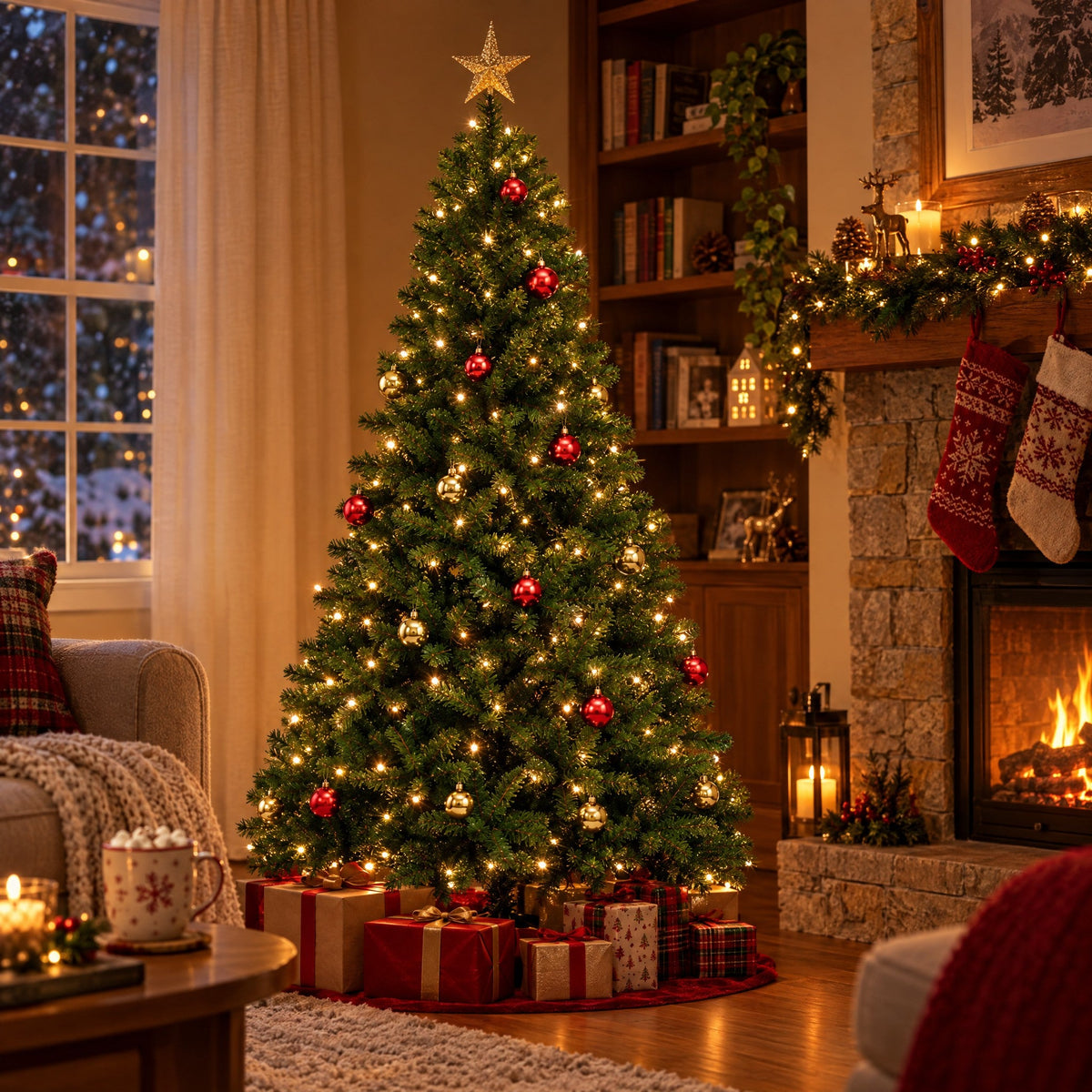 6ft Pre-Lit Christmas Tree with Ornaments – image 3