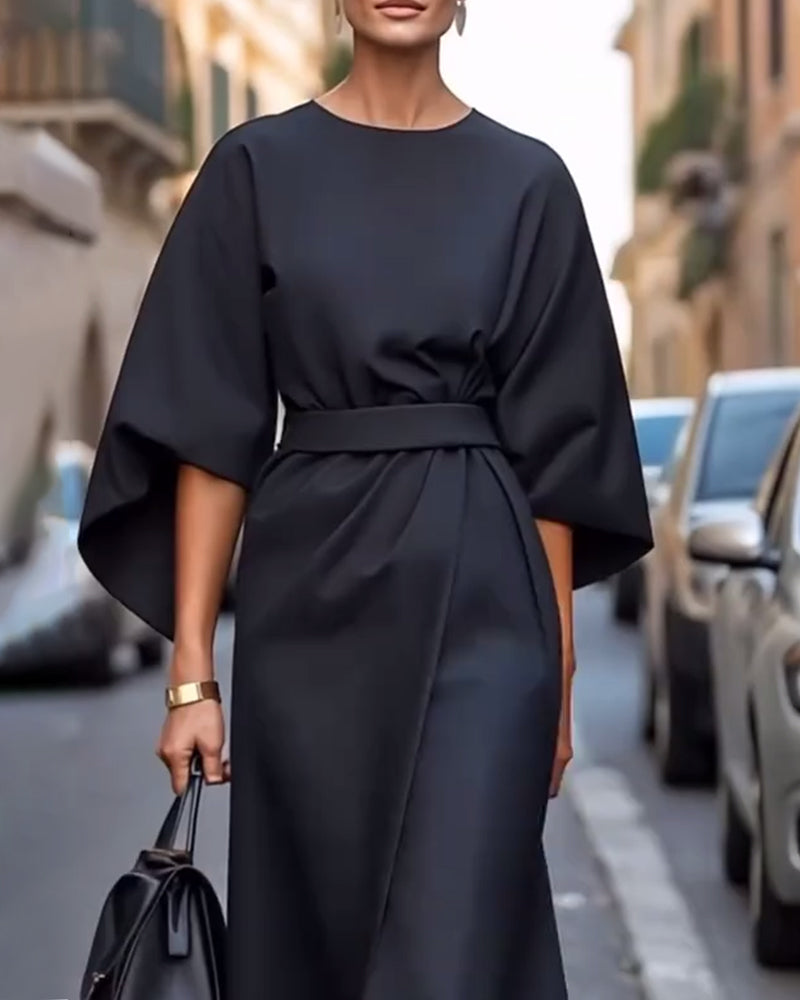 Women’s Lantern Sleeve Dress | Midi