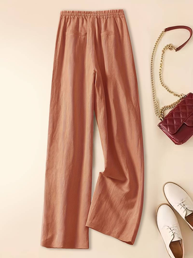 Women's Drawstring Trousers with Relaxed Fit and Versatile Style