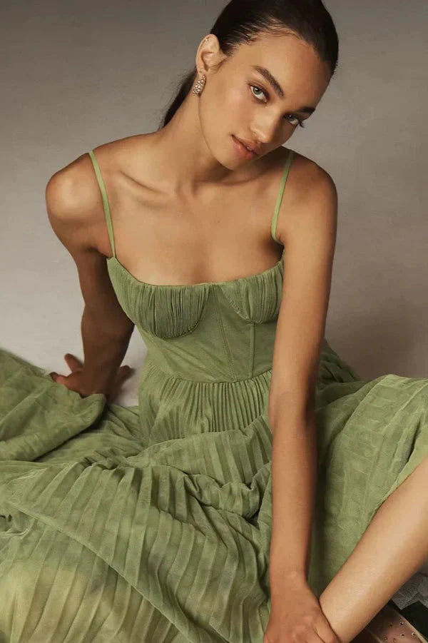 Women’s Pleated Dress | Midi