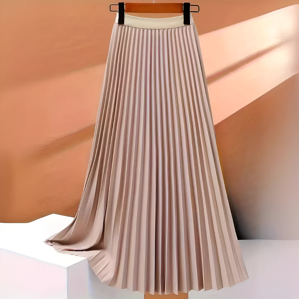 Women’s Pleated High-Waist Skirt | Structured Design