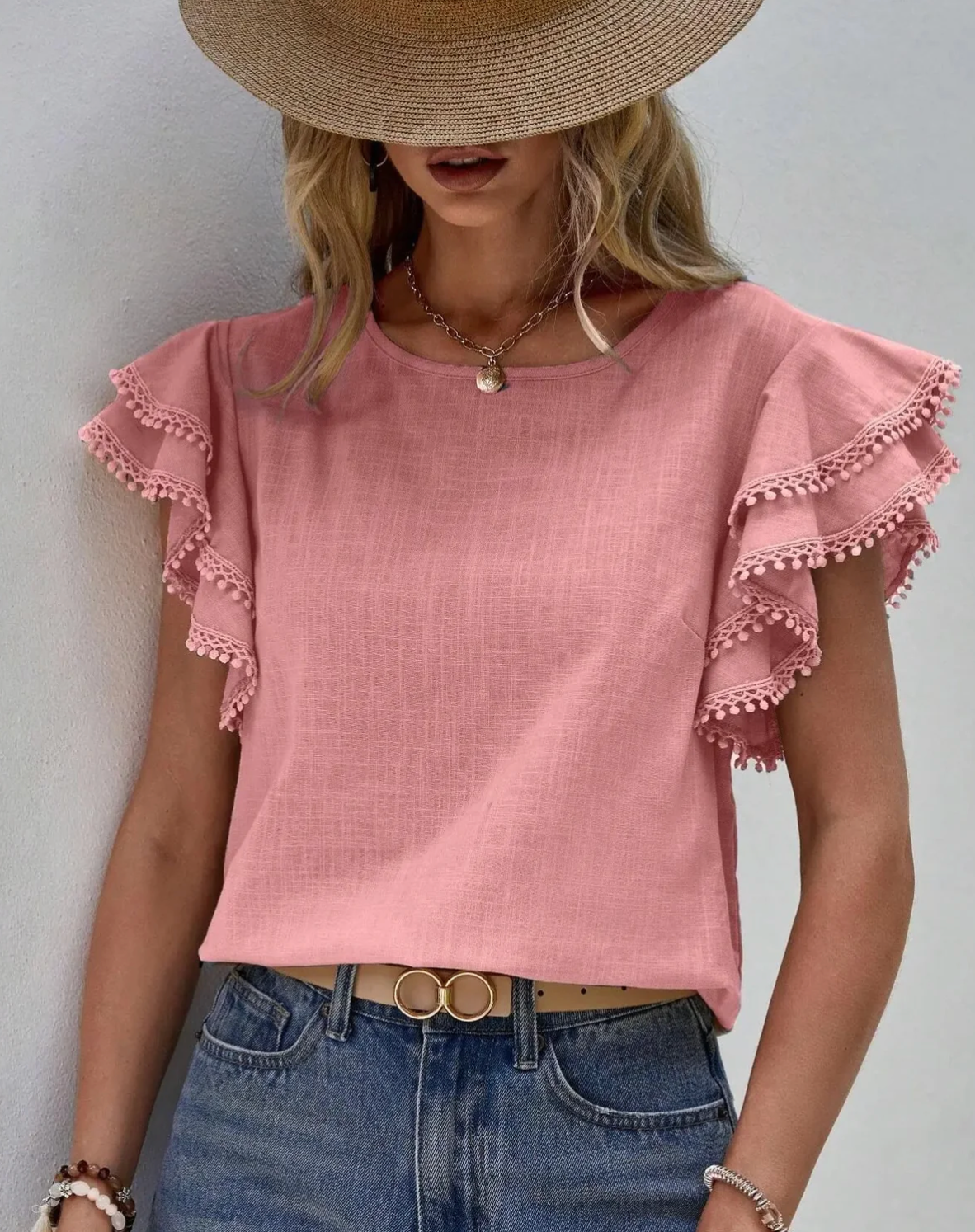 Women’s Ruffled Short Sleeve Blouse | Soft Silhouette