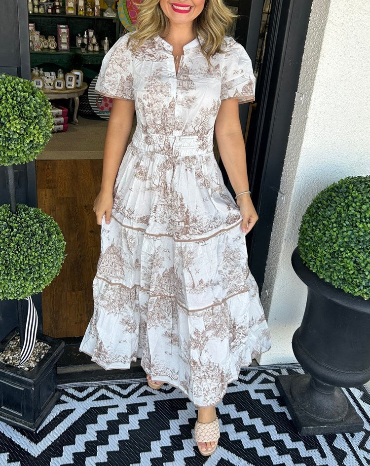 Women's Maxi Dress with Classic Design and Flowing Silhouette