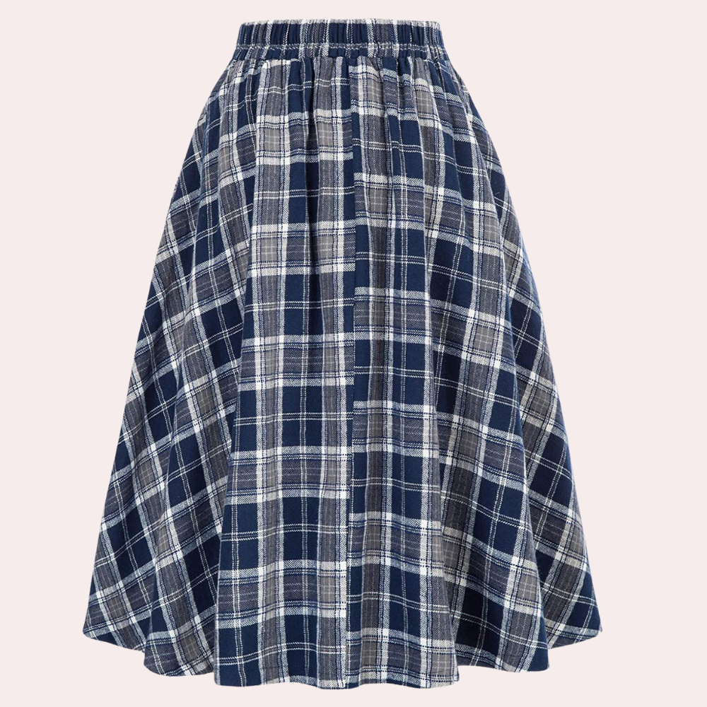 Women’s Plaid A-Line Skirt | Midi