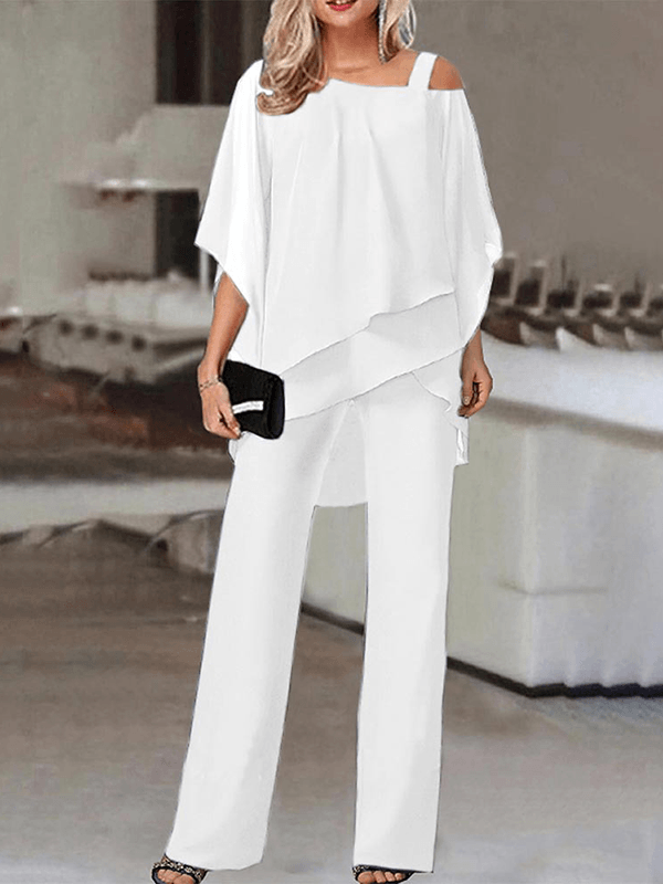 Women’s Two-Piece Set with Wide Pants | Clean Design