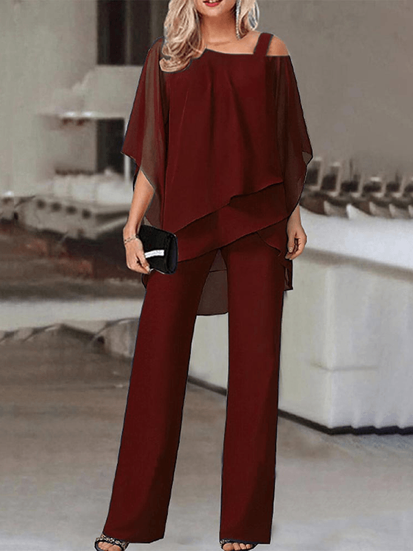 Women’s Two-Piece Set with Wide Pants | Clean Design