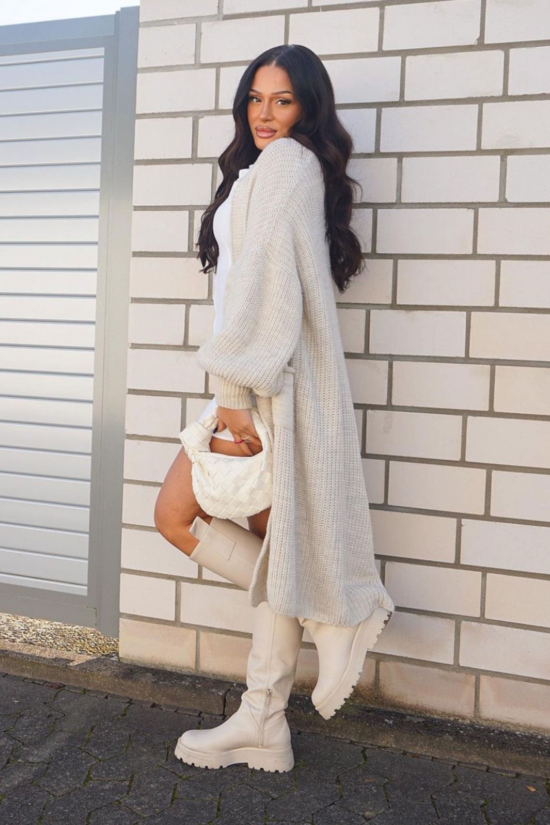 LONG KNITTED CARDIGAN | OPEN FRONT
