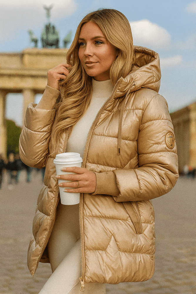Women's Winter Coat with Insulated Design and Adjustable Hood