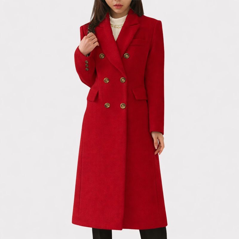 Women's Overcoat with Relaxed Fit and Warmth