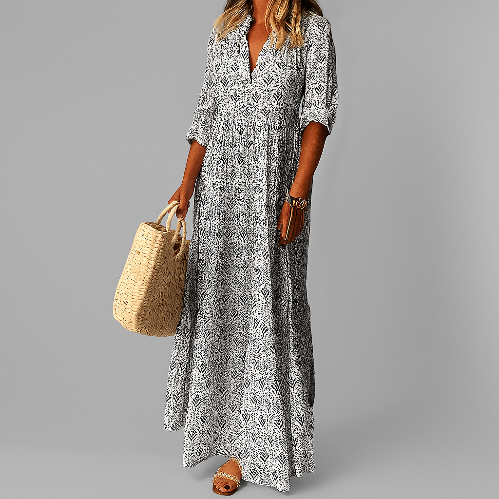 Women’s Vintage Print Dress | Maxi