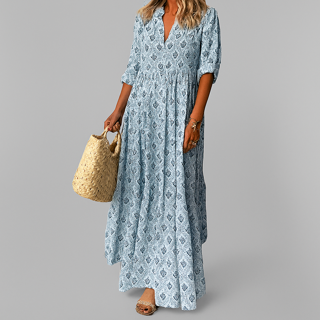 Women’s Vintage Print Dress | Maxi