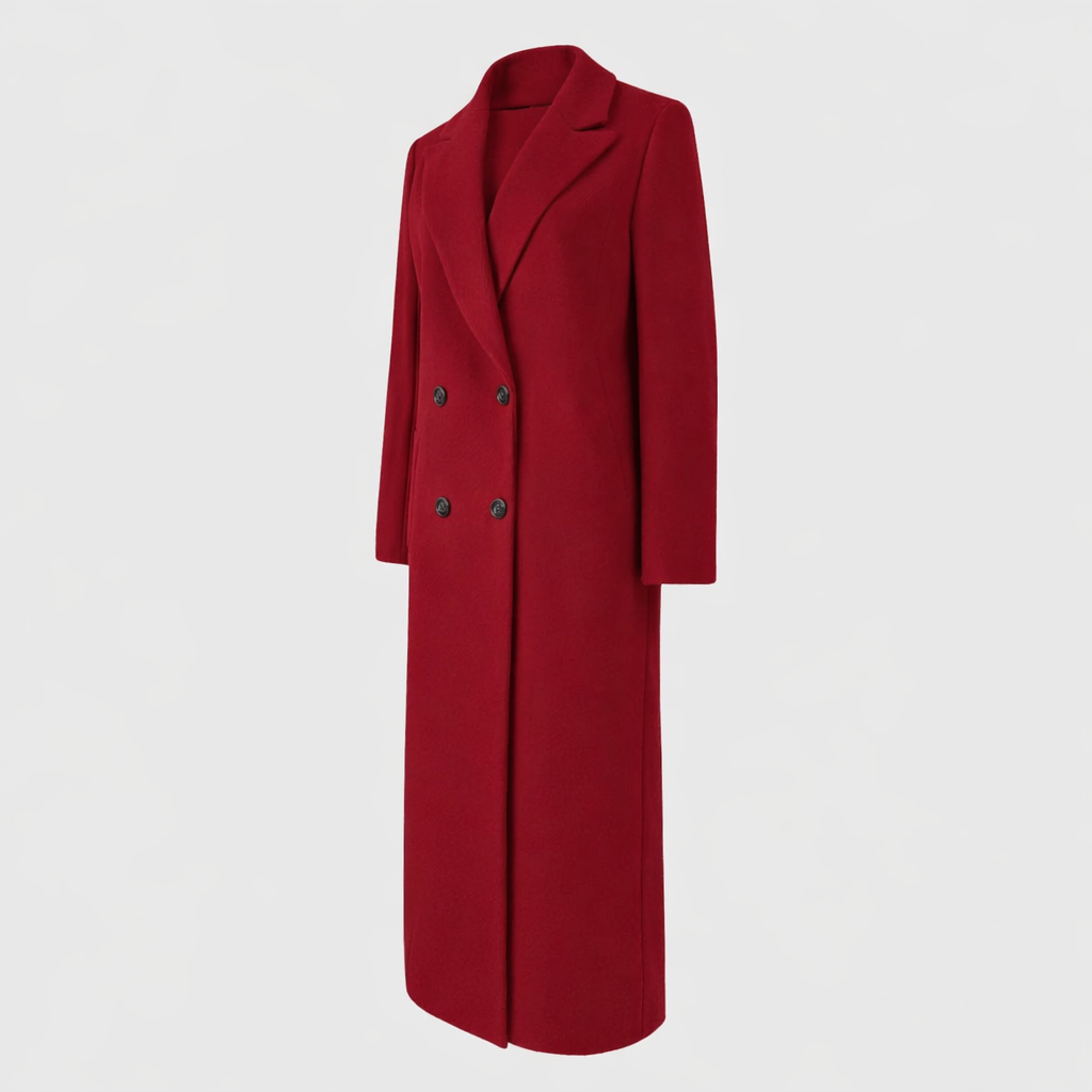 Women's Winter Trench Coat with Longline Design and Warmth