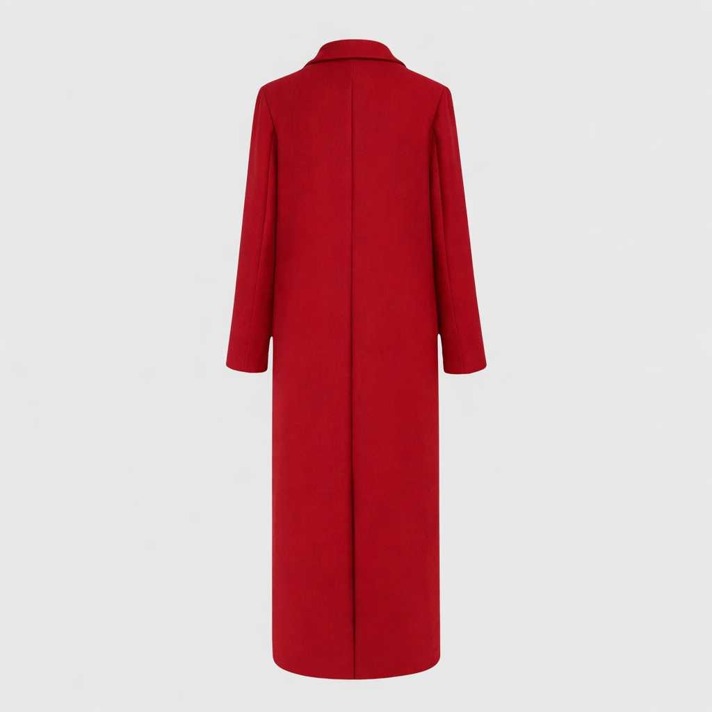 Women's Winter Trench Coat with Longline Design and Warmth