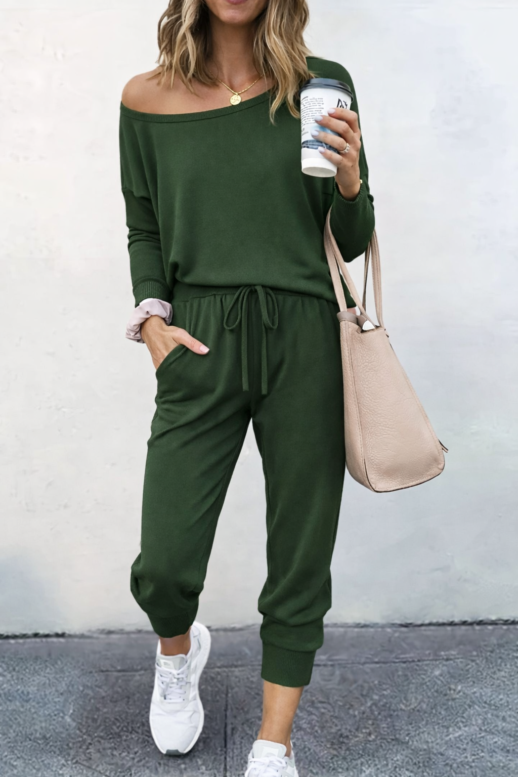 Women's Two-Piece Set with Relaxed Fit and Versatile Style