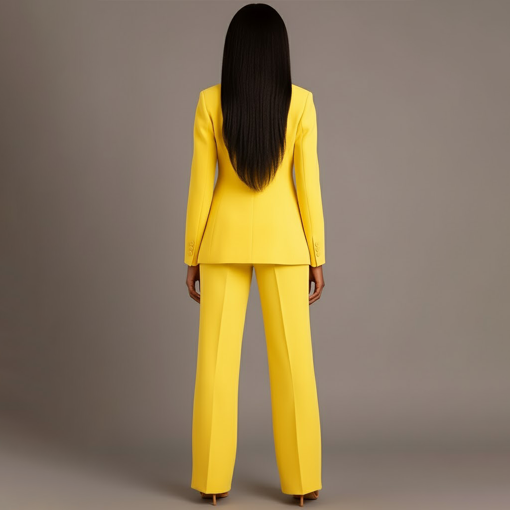 Women’s Blazer and Wide Leg Trousers Set | Button Front